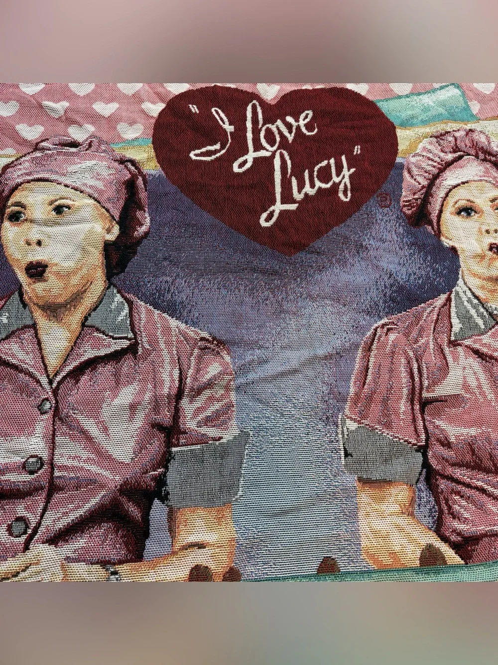 I Love Lucy Chocolate Factory The Northwest Company Knit Throw Blanket- 47x61